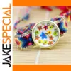 Ladies Flower Woven Nylon Rope Watch