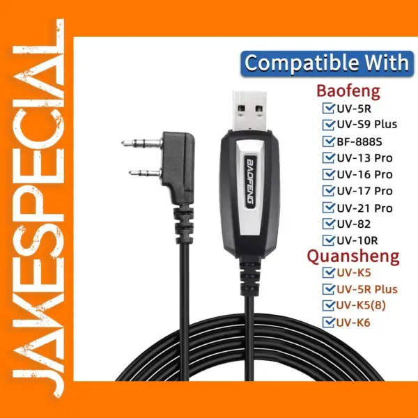 USB Programming Cable for Baofeng Walkie Talkies