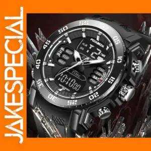 LIGE Military Quartz Watch with Dual Display