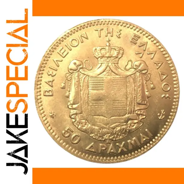 1876 Greece 50 Drachmai Gold Replica Coin