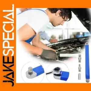Compact Offset Extension Wrench with 4 Adapters
