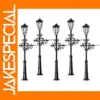 5pcs N Scale Warm White Vintage Street Lamps