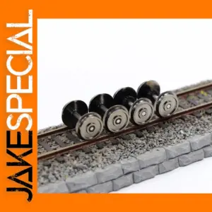 2 Pairs HO Scale 1:87 Metal DC Wheels