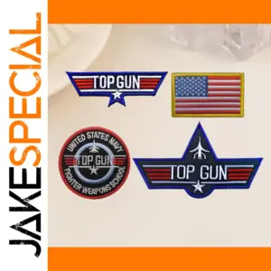 4PCS Top Gun Embroidered Patches for Clothing
