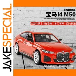 BMW I4 M50 Diecast Model Car 1:34 Scale