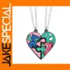 Disney Stitch and Angie Heart Pendant Necklace