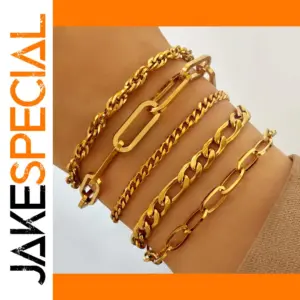 Multi-Style Stainless Steel Chain Bracelet for Women