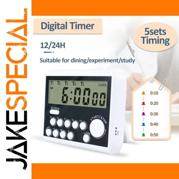 Digital Kitchen Timer with LCD Display 99h 59min