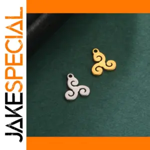 Irish Triskele Stainless Steel Charm Set for Jewelry Making