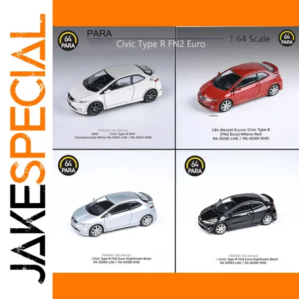 1/64 Scale Honda Civic Type-R FN2 Model Car