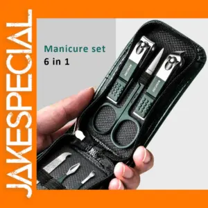 6 Pcs Luxury Manicure Pedicure Set Black
