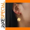 Four-leaf Clover Stainless Steel Drop Earrings