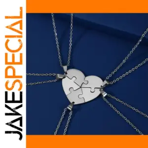 Heart Puzzle Pendant Necklace Set for Friends