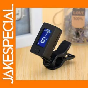 Clip-On Guitar and Ukulele Tuner with LCD Screen