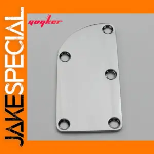 Chrome Neck Mounting Plate for Electric Guitars