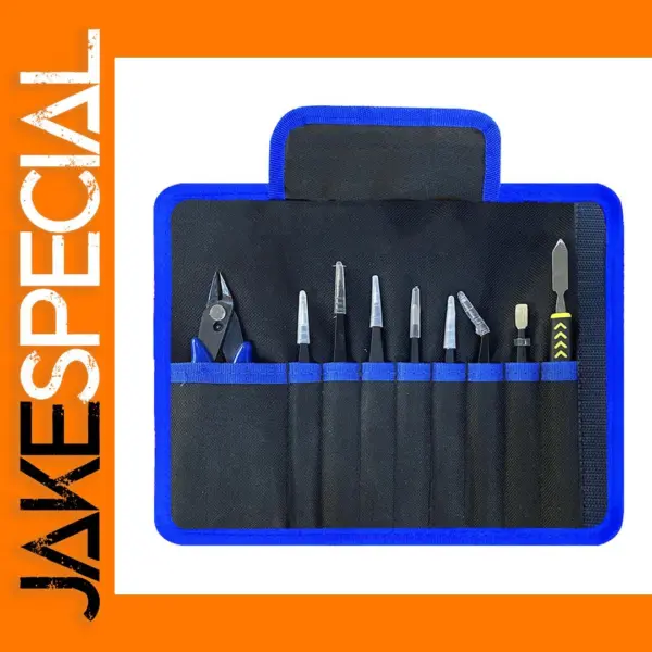 9PCS Stainless Steel Tweezers Set