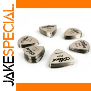 Alice 10Pcs Silver Metal Guitar Picks 0.3mm