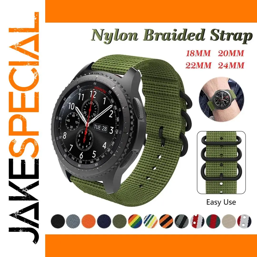 Nylon Watch Strap for Samsung Galaxy Watch 3/4/5 Pro and More 1 Nylon Watch Strap for Samsung Galaxy Watch 3/4/5 Pro and More
