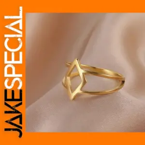 Geometric Stainless Steel Women's Wedding Ring