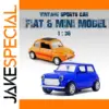 1:36 Alloy Fiat Mini Vintage Diecast Car Model
