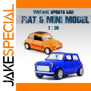 1:36 Alloy Fiat Mini Vintage Diecast Car Model