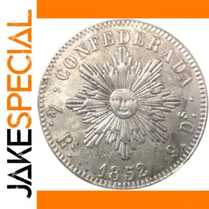 1852 Argentina Cordoba 4 Reales Coin