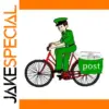 Cartoon Postal Worker Bicycle Illustration