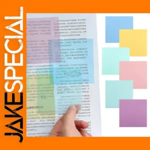 4 Pack Transparent Sticky Note Pads 3x3 Inches