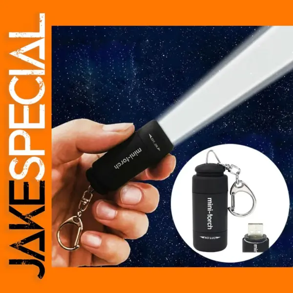 Mini USB Rechargeable Keychain Flashlight