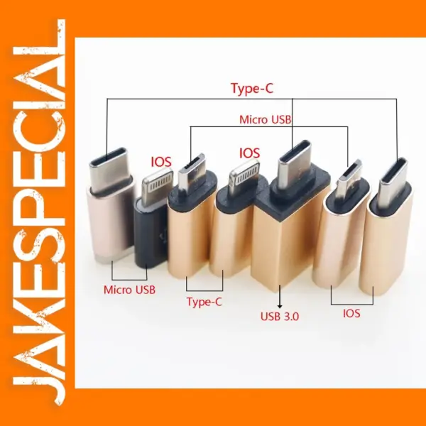 Micro USB to Type C/IOS Adapter for Smartphones