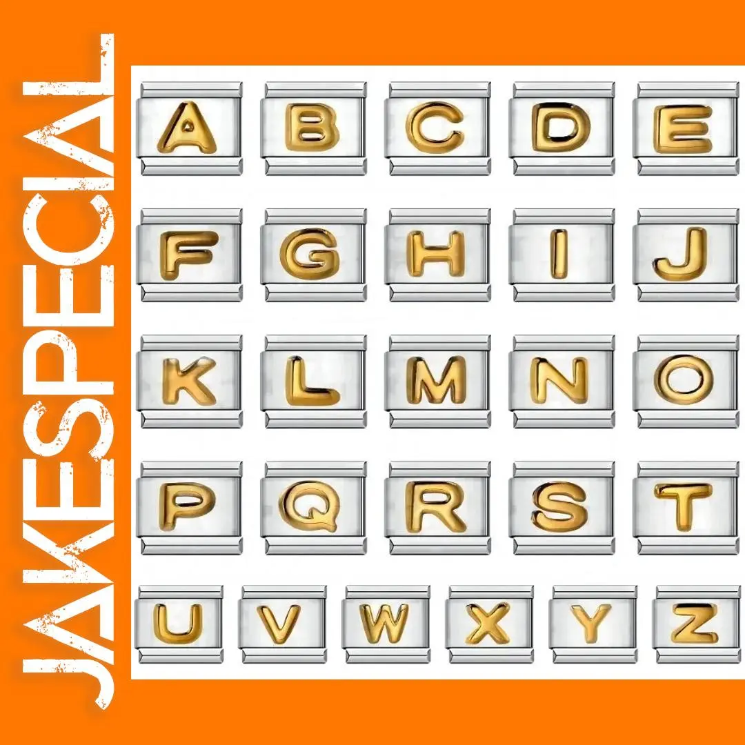 Golden Letter Charm Bracelet for DIY Jewelry 1 Golden Letter Charm Bracelet for DIY Jewelry