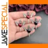 5pcs Goth Skull Heart Enamel Charms