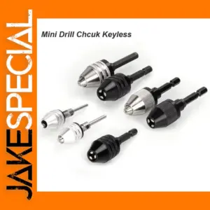 Mini Keyless Drill Chuck Adapter 0.3-8mm 1/4 inches Hex