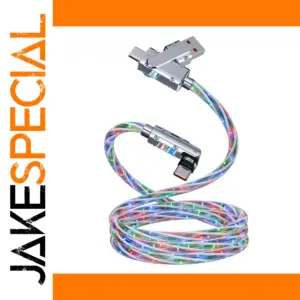 2 in 1 USB-C Charging & Data Cable with LED Light