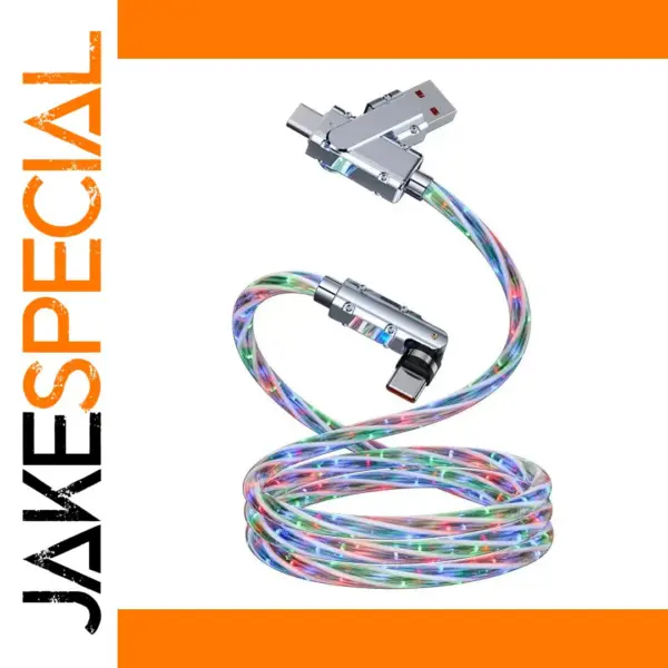 2 in 1 USB-C Charging & Data Cable with LED Light