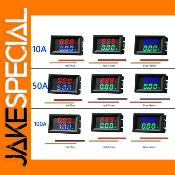 Digital Voltmeter Ammeter 10A 50A 100A Panel