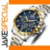 Stainless Steel Quartz Men's Watch with Dial
