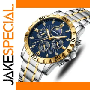 Stainless Steel Quartz Men's Watch with Dial