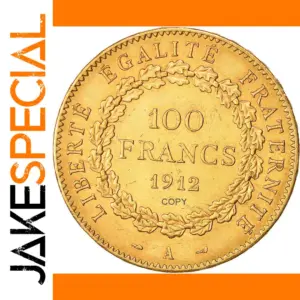 1912 100 Francs Gold Replica Coin