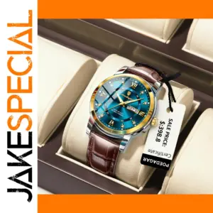 Waterproof Luminous Men's Leather Watch