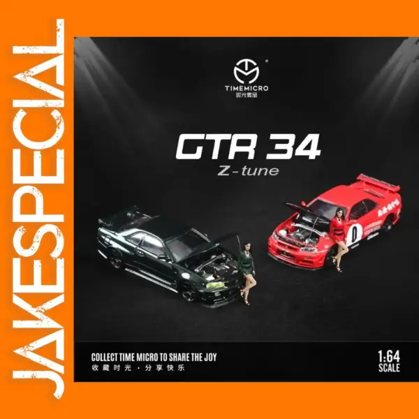 1/64 Scale Diecast GTR R34 Racing Car Model