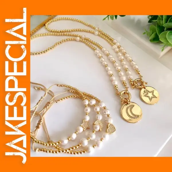 Zircon Heart Charm Jewelry Set with Bracelet