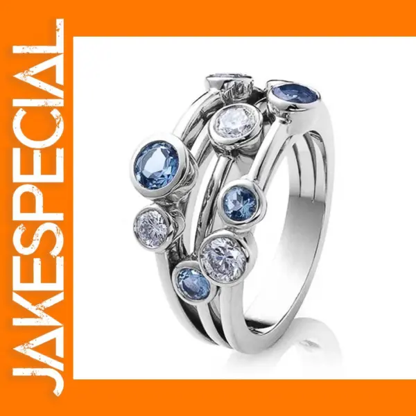 Trendy Geometric Women’s Ring with Cubic Zirconia