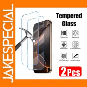 2PCS Tempered Glass for iPhone Models 11-16