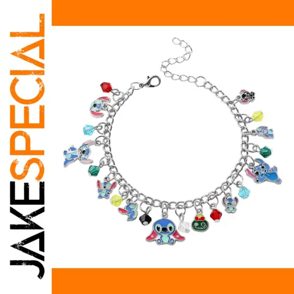 Stitch Silver Plated Charm Bracelet for Women