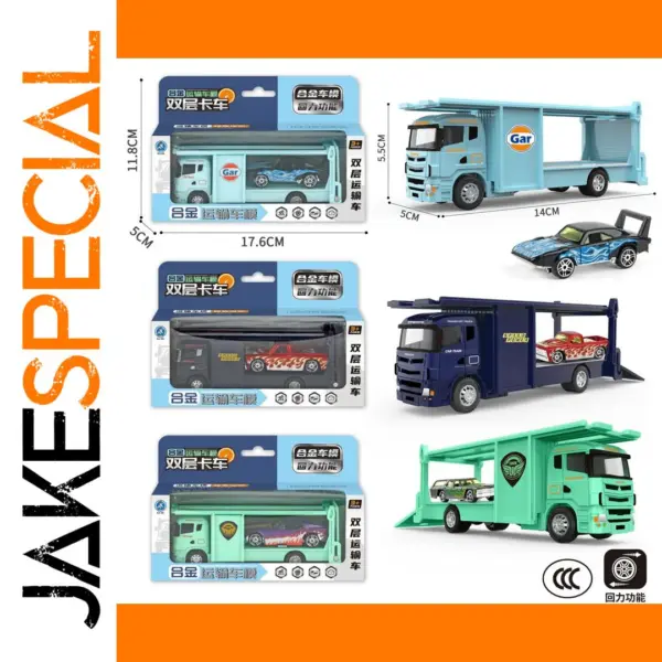 1:64 Alloy Flat Trailer and Truck Model