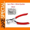 100PCS Metal Eyelet and Punch Die Kit for Leather Craft