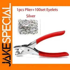 100PCS Metal Eyelet and Punch Die Kit for Leather Craft