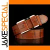 Men's Korean Casual Leather Belt with Smooth Buckle