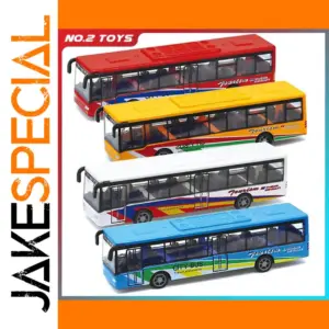 15CM Pull Back Alloy Bus Toy for Kids